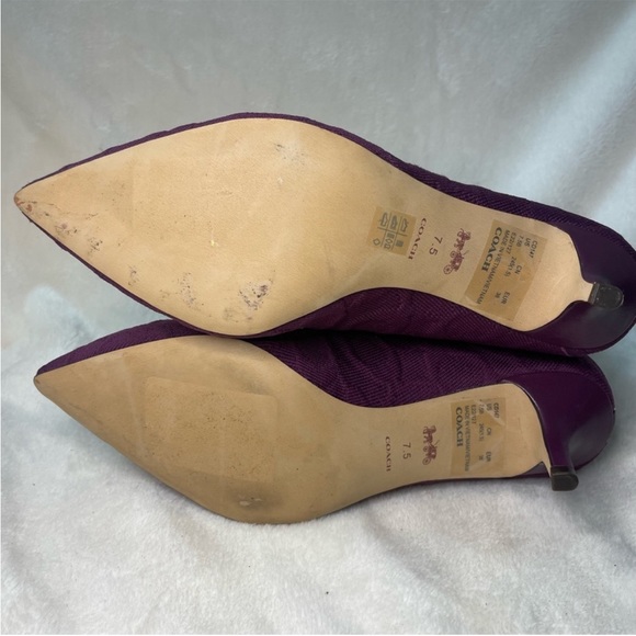 COACH Jade Logo Monogram Blackβ Knit Sock Ankle Booties Sz US 7.5 B 221 - Picture 13 of 13